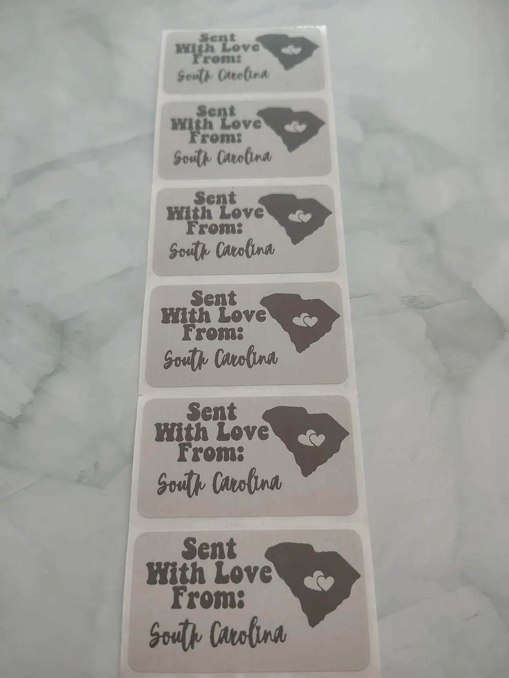 💙100 South Carolina- Shipping Labels Thermal Packaging Stickers 2.25